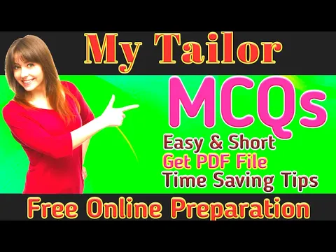 BA Solved MCQs For Modern Essay, My Tailor | BA Part-2 English Solved MCQs| BA Solved Paper